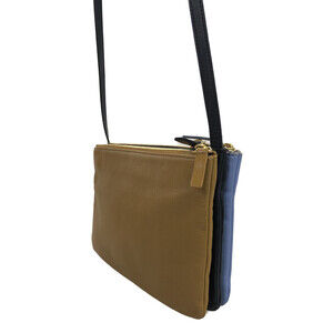 Celine Trio Crossbody Bag Leather Blue
